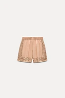 EMBROIDERED BEADED SHORTS ZW COLLECTION