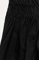 EMBROIDERED POPLIN SHORTS