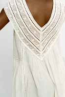 EMBROIDERED NIGHTDRESS STYLE DRESS