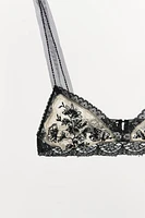 CONTRAST LACE BRALETTE