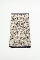 EMBROIDERED LACE SKIRT