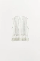 BEADED EMBROIDERED TOP