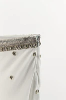 SEQUIN DOUBLE LAYERED GEORGETTE SKIRT