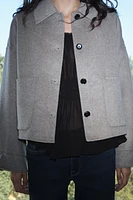 DOUBLE FACED WOOL BLEND JACKET ZW COLLECTION