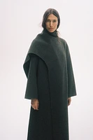 WOOL BLEND SCARF COAT ZW COLLECTION