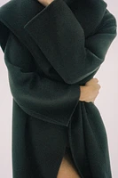 WOOL BLEND SCARF COAT ZW COLLECTION