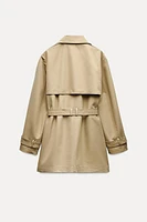 BELTED DOUBLE BREASTED TRENCH COAT