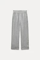 100% LINEN WIDE LEG PANTS ZW COLLECTION