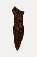 DRAPED ASYMMETRIC DRESS ZW COLLECTION