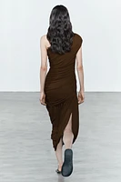 DRAPED ASYMMETRIC DRESS ZW COLLECTION