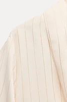 STRIPED METALLIC THREAD BLOUSE