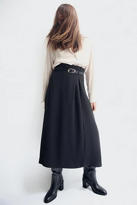 MIDI SKIRT WITH BELT