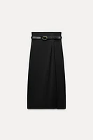 MIDI SKIRT WITH BELT