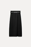 MIDI SKIRT WITH BELT