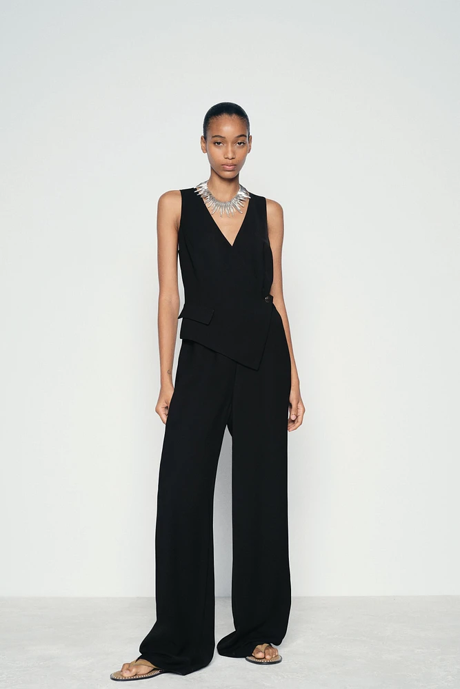 ASYMMETRIC VEST JUMPSUIT