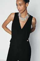 ASYMMETRIC VEST JUMPSUIT