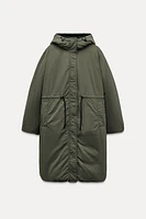 WATER AND WIND PROTECTION LONG REVERSIBLE ANORAK