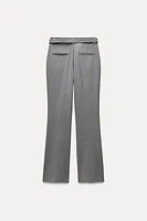 BELTED STRAIGHT LEG PANTS