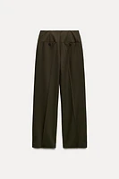 PLEATED WIDE LEG PANTS