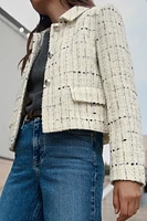 TEXTURED SHORT BLAZER