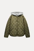 WATER REPELLENT PUFFER JACKET WITH HOOD