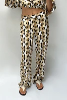 GEOMETRIC PRINT STRAIGHT LEG PANTS