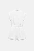 BELTED SHORT JUMPSUIT