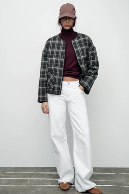 PLAID PUFFER JACKET