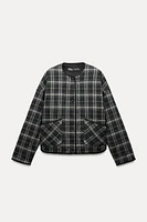 PLAID PUFFER JACKET