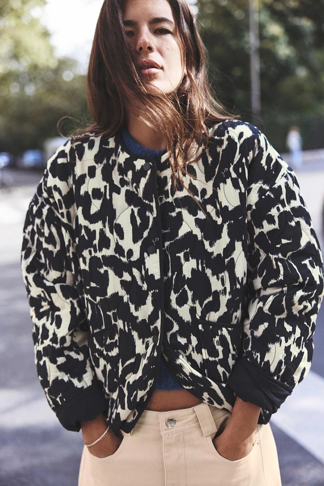 ANIMAL PRINT PUFFER JACKET