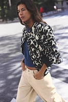 ANIMAL PRINT PUFFER JACKET