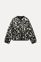 ANIMAL PRINT PUFFER JACKET