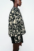 ANIMAL PRINT PUFFER JACKET