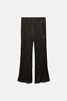 WRINKLED LINEN BLEND PANTS ZW COLLECTION