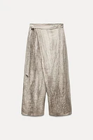 100% LINEN WRAP PANT ZW COLLECTION