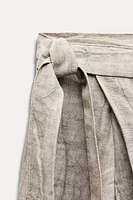 100% LINEN WRAP PANT ZW COLLECTION