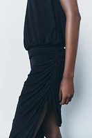 DRAPED HALTER DRESS ZW COLLECTION