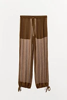 ZW COLLECTION TIED SEMI-SHEER PANTS