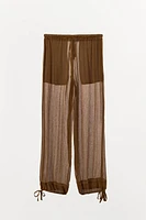 ZW COLLECTION TIED SEMI-SHEER PANTS