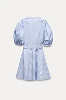 STRIPED POPLIN DRESS ZW COLLECTION