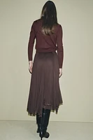 ASYMMETRIC MIDI SKIRT ZW COLLECTION