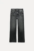 TRF MID-RISE FLARE CROPPED JEANS