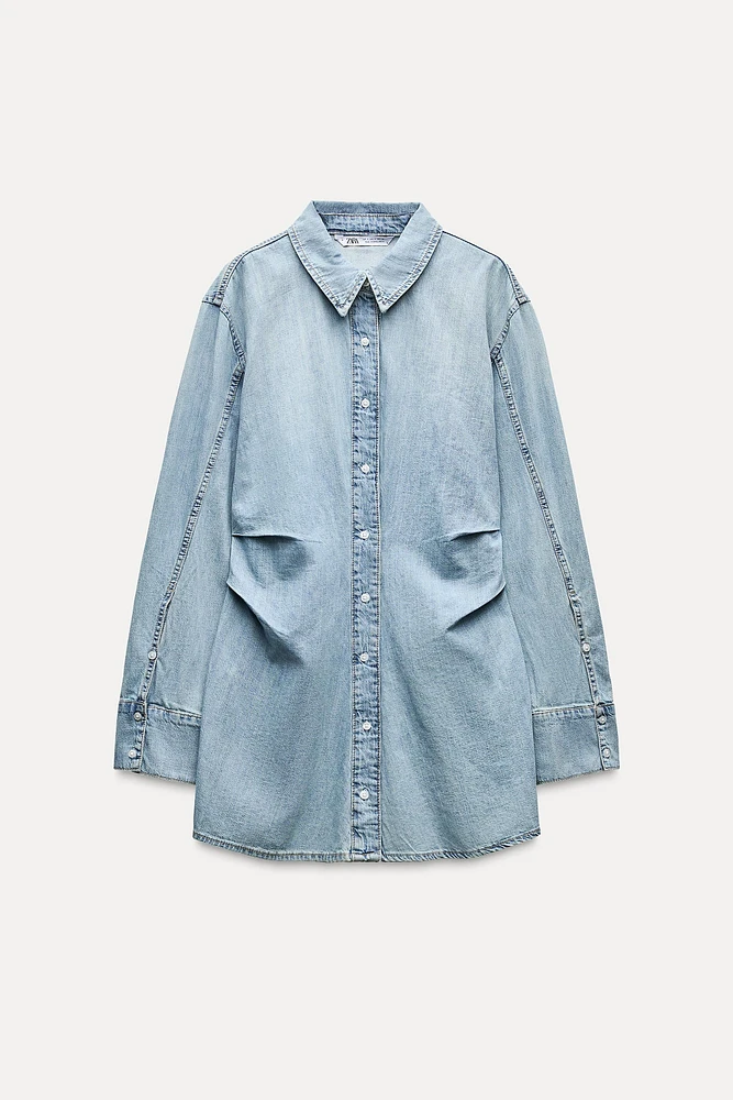 TRF DENIM SHIRT DRESS