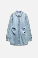 TRF DENIM SHIRT DRESS