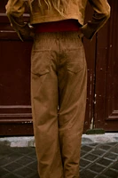 DRAWSTRING CORDUROY PANTS