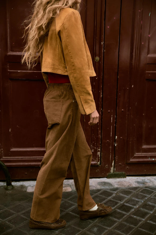 DRAWSTRING CORDUROY PANTS