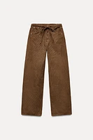 DRAWSTRING CORDUROY PANTS