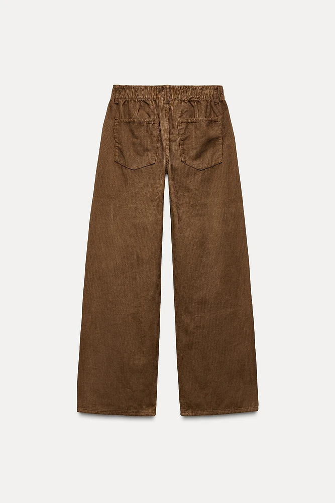 DRAWSTRING CORDUROY PANTS