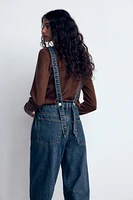 LONG TRF BAGGY DENIM JUMPSUIT