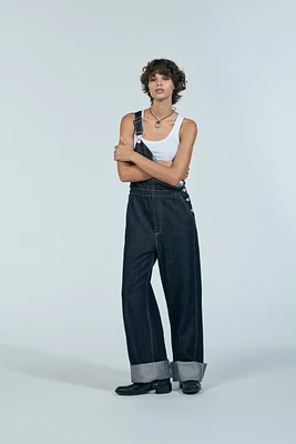 TRF LONG DENIM OVERALLS